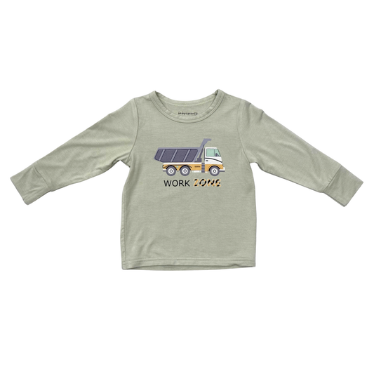 Boys Long Sleeve Tee in Work Zone