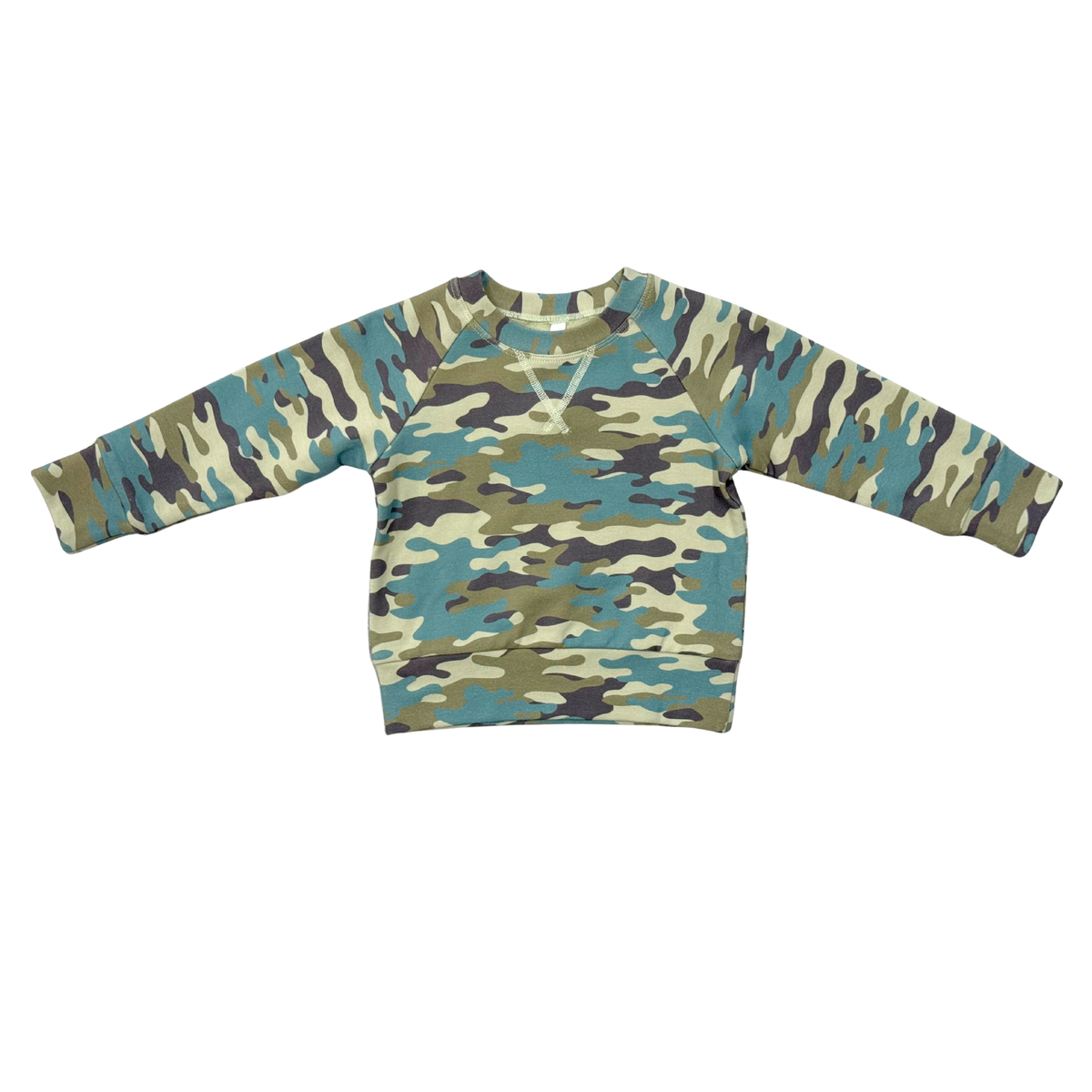 Boys Raglan Sweatshirt in Camouflage
