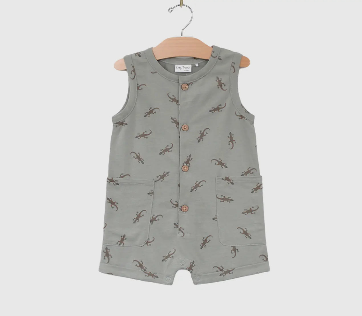 City Mouse Salamander Henley Tank Romper