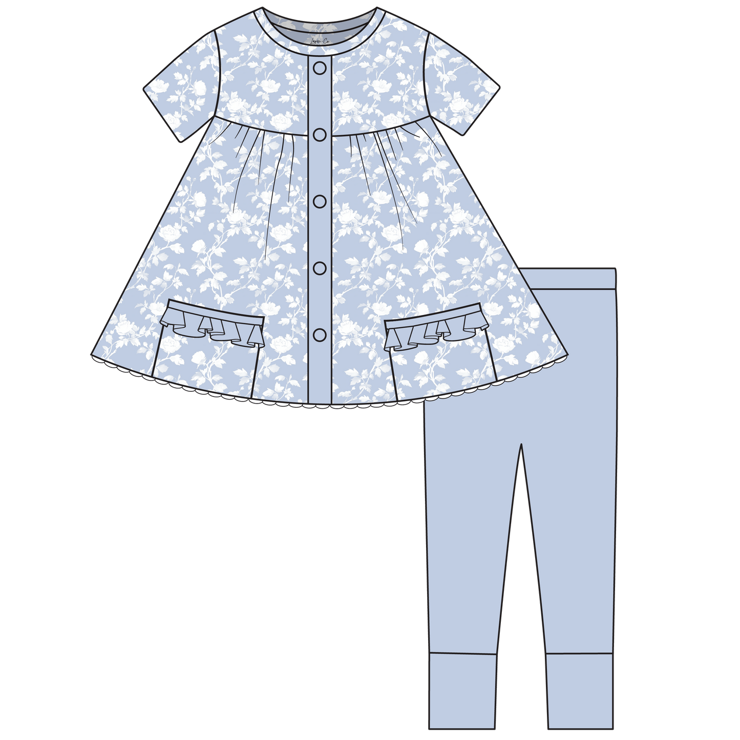 Claire Bamboo Short Sleeve Tunic + Legging Set (Pre-Order)
