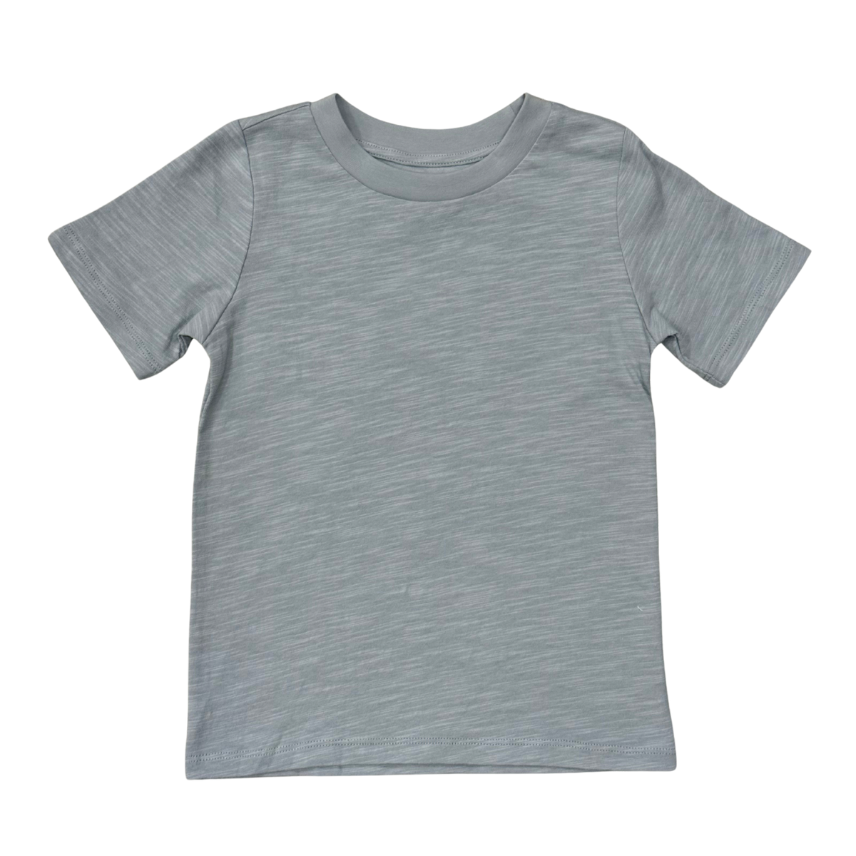 Boys Cotton Short Sleeve Tee in Grayish Blue