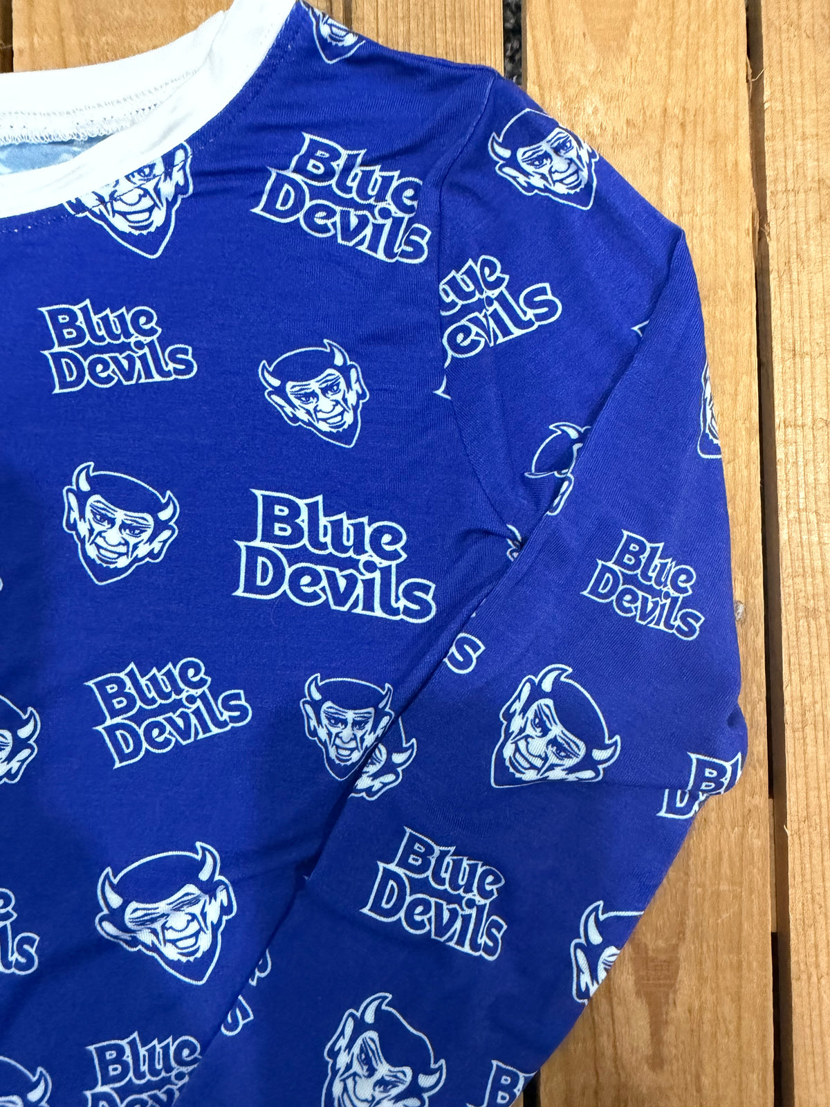 QHS Blue Devil Long Sleeve Bamboo Pajama Set (extended sizes preorder)