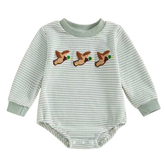 Duck Waffle Knit Romper