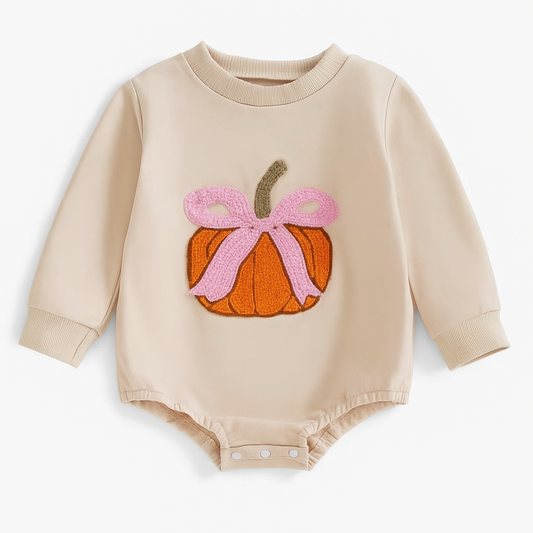 Pumpkin Bow Romper