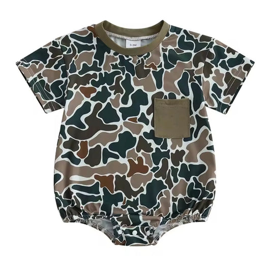 Camo Pocket Romper