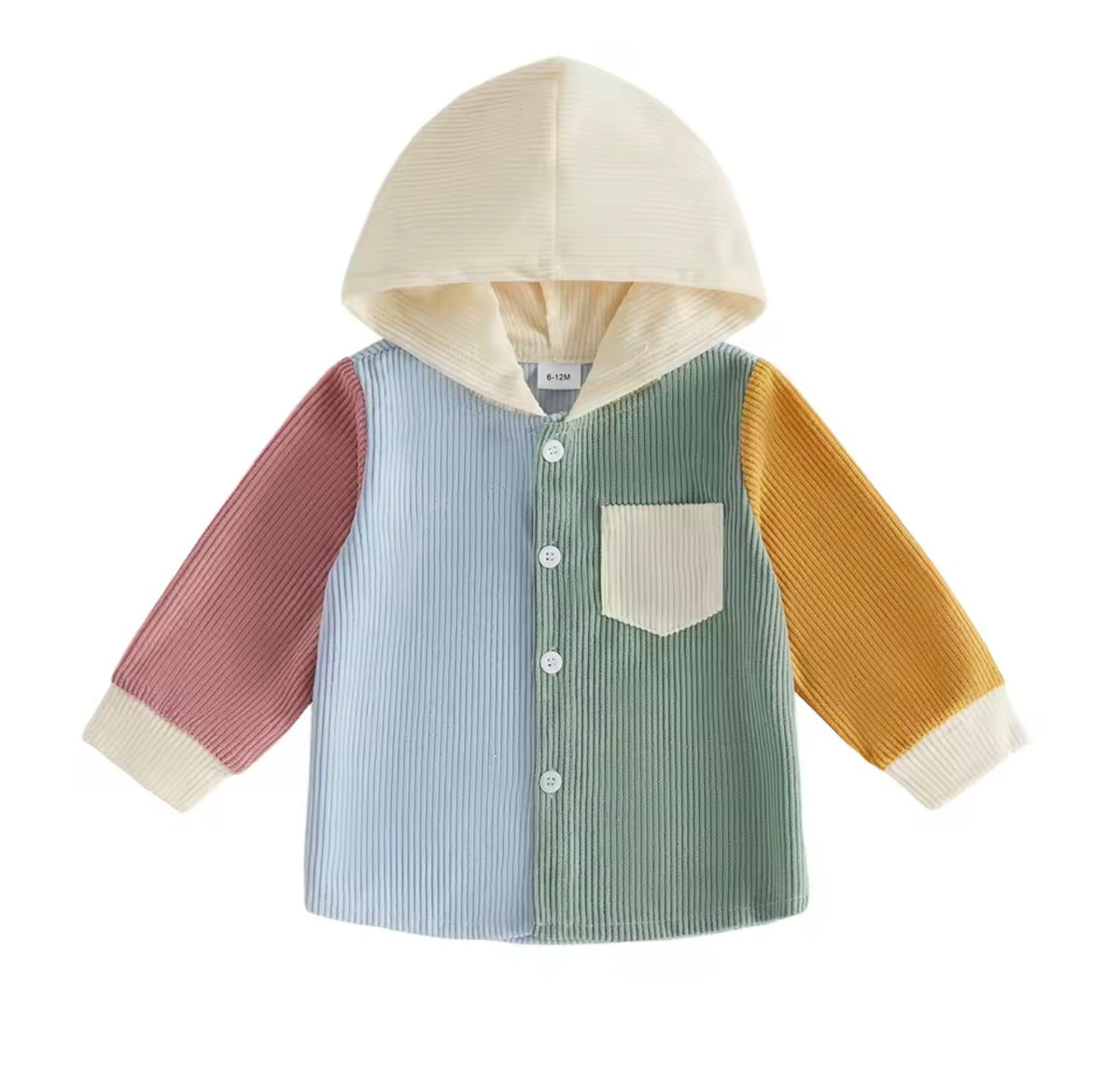 Corduroy Color Block Shacket