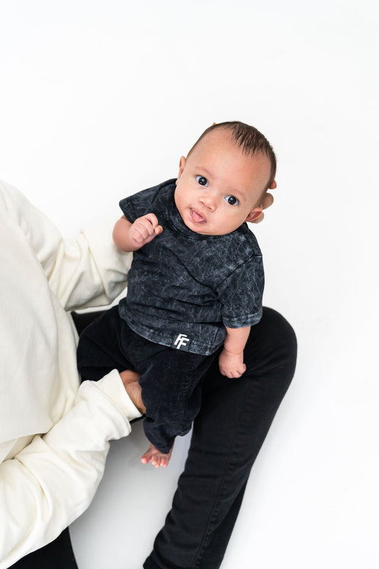 Mebie Baby Onyx Acidwash Kids Tee