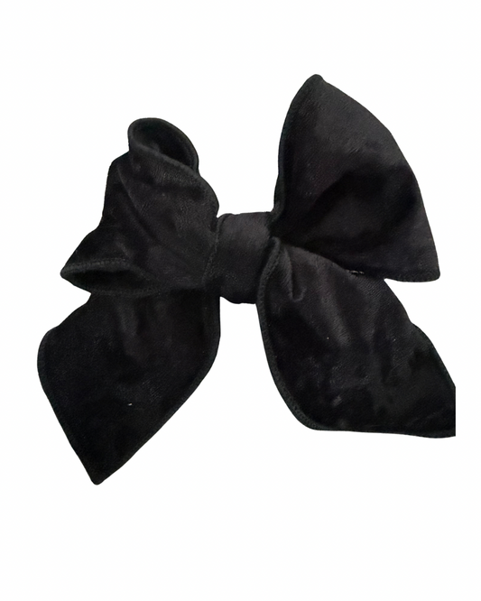 Black Velour Bow
