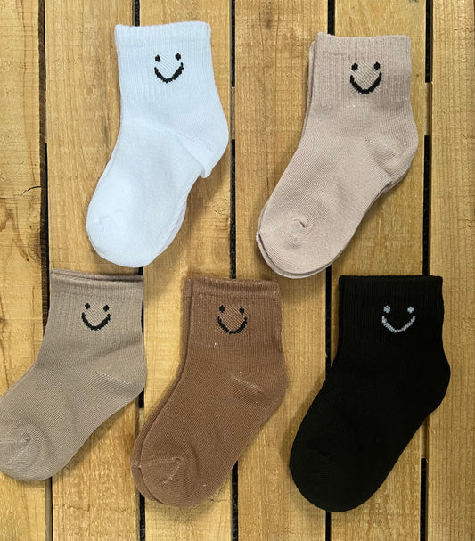 Set of Neutral Smiley Socks