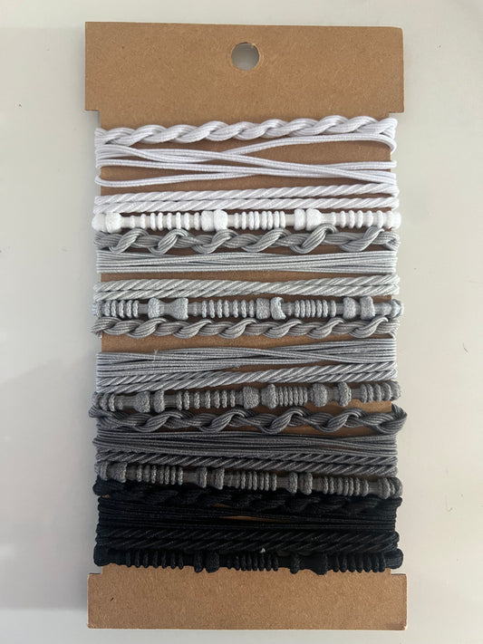 Set of Braided Elastic Hair Ties