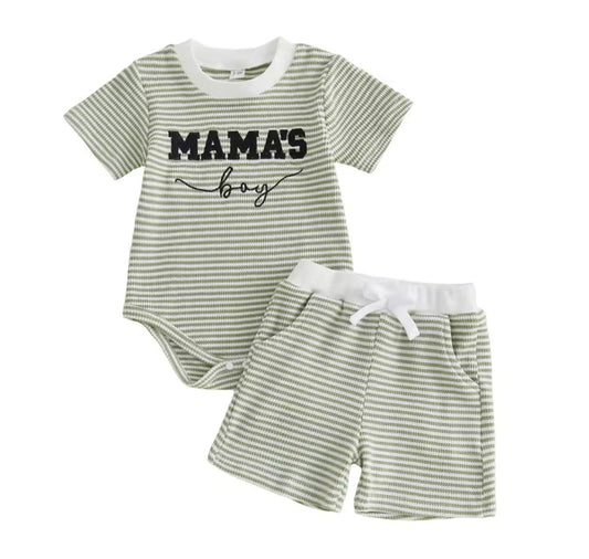 Striped Mama's Boy Set