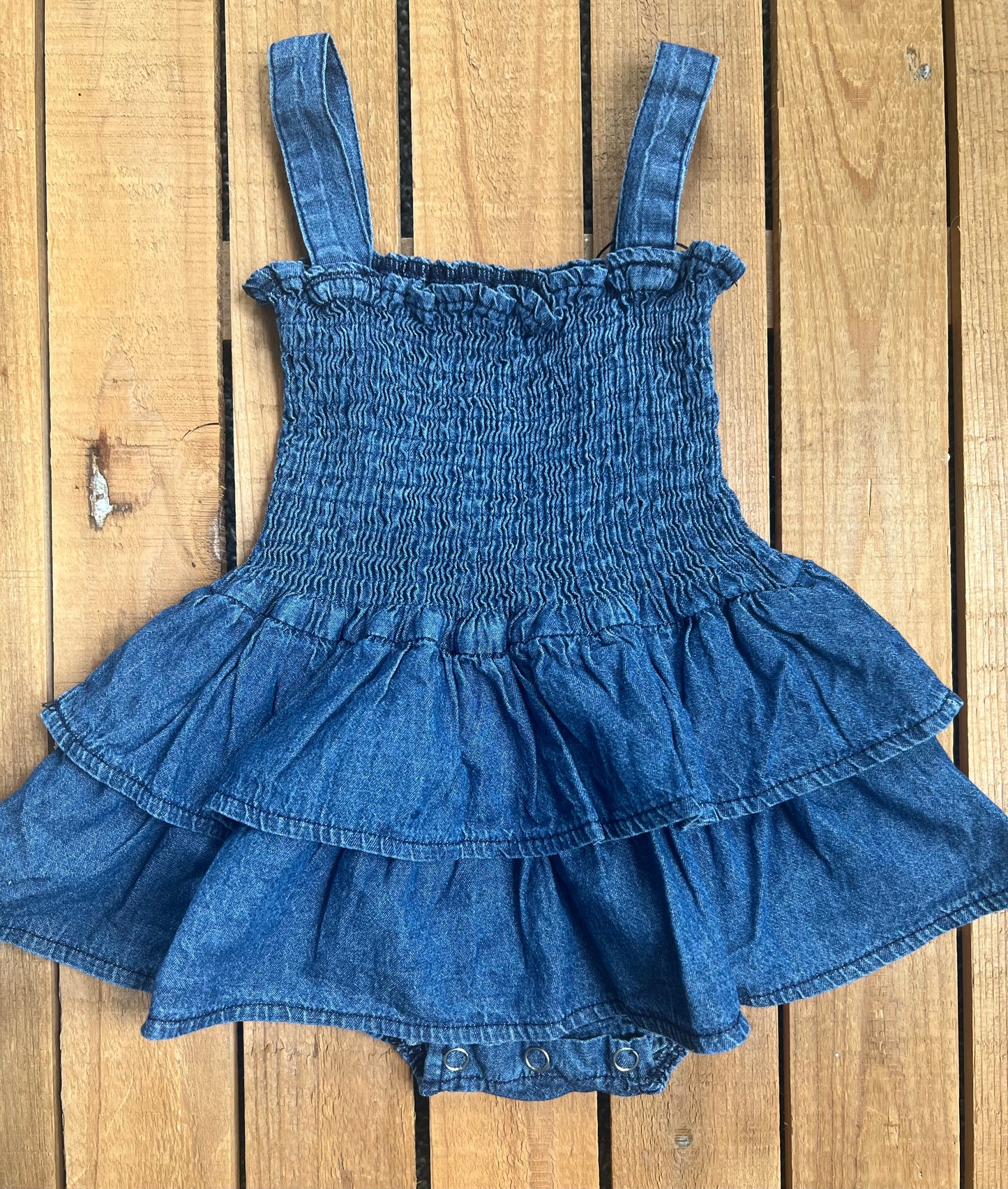 Denim Tiered Dress