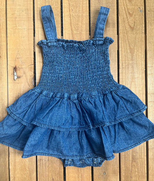 Denim Tiered Dress