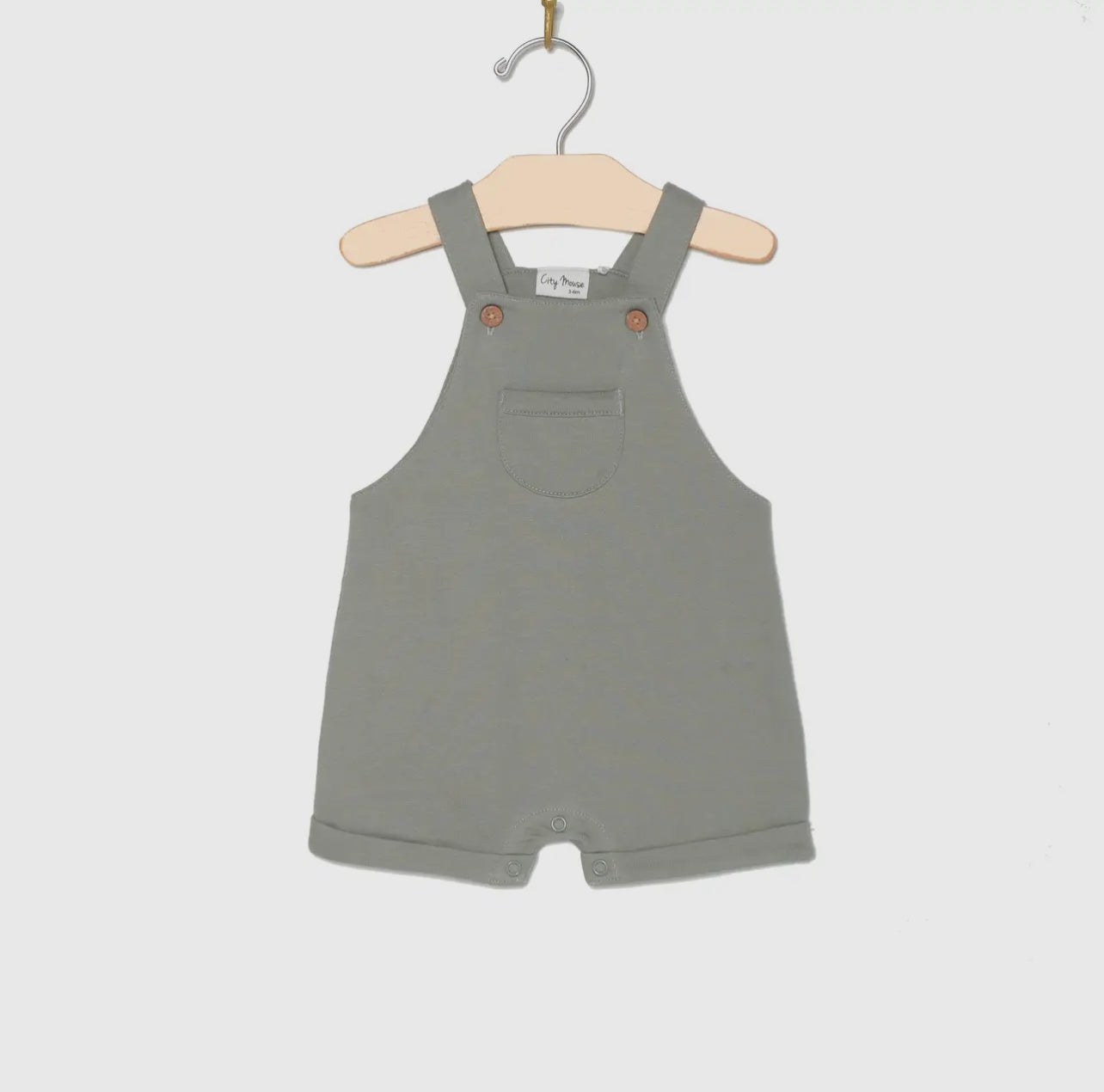 City Mouse Shortie Overall- Steel