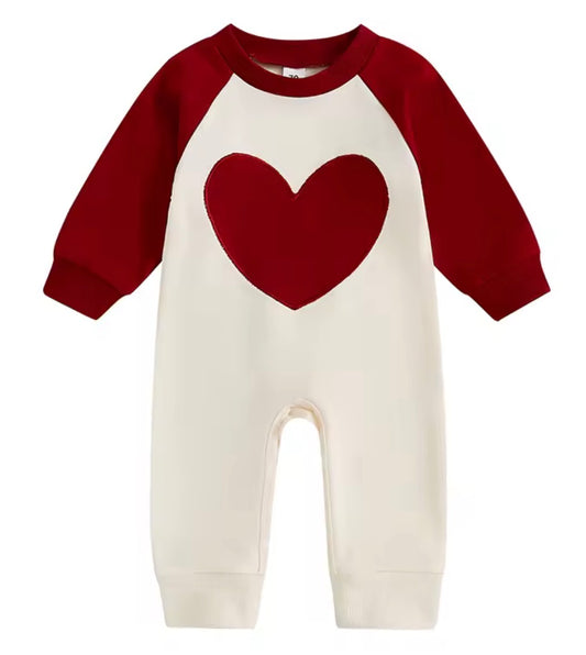 Raglan Heart Romper