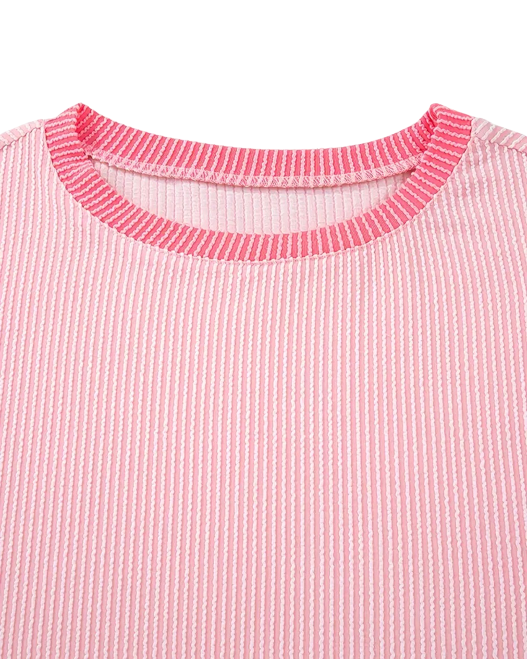 Color Block Ribbed Top