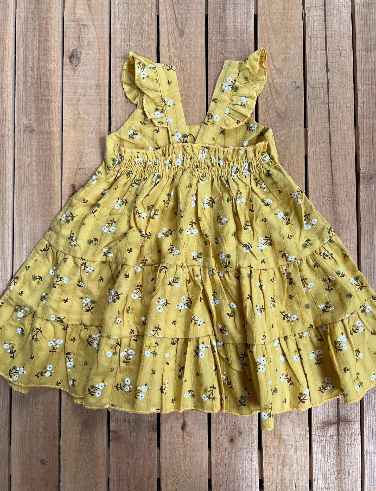 Mustard Floral Dress