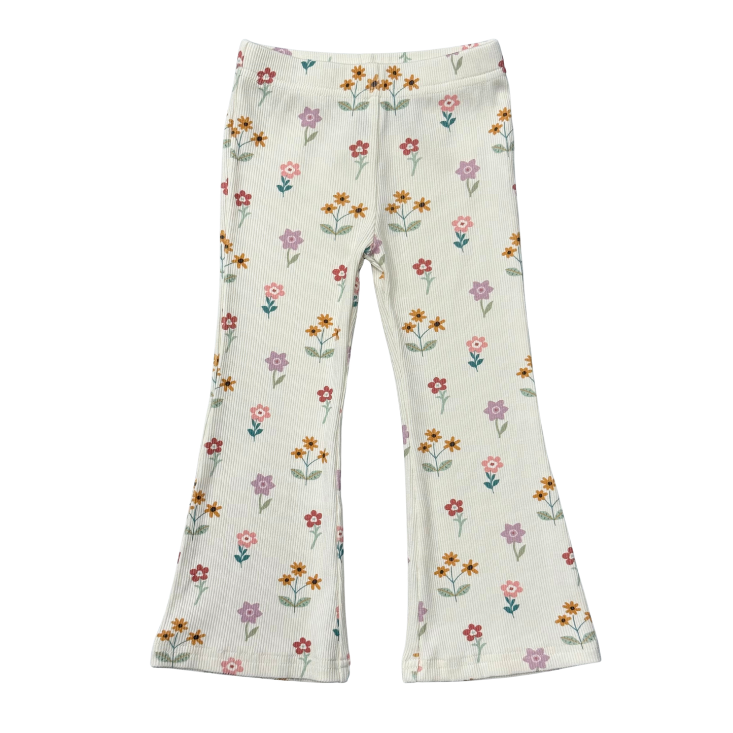 Girls Flare Pants in Meadow Bloom