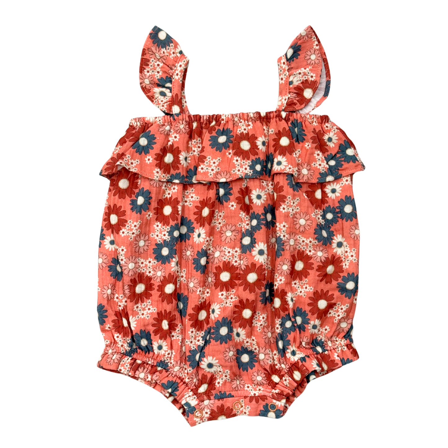 Baby Girl's Gauze Bubble Romper