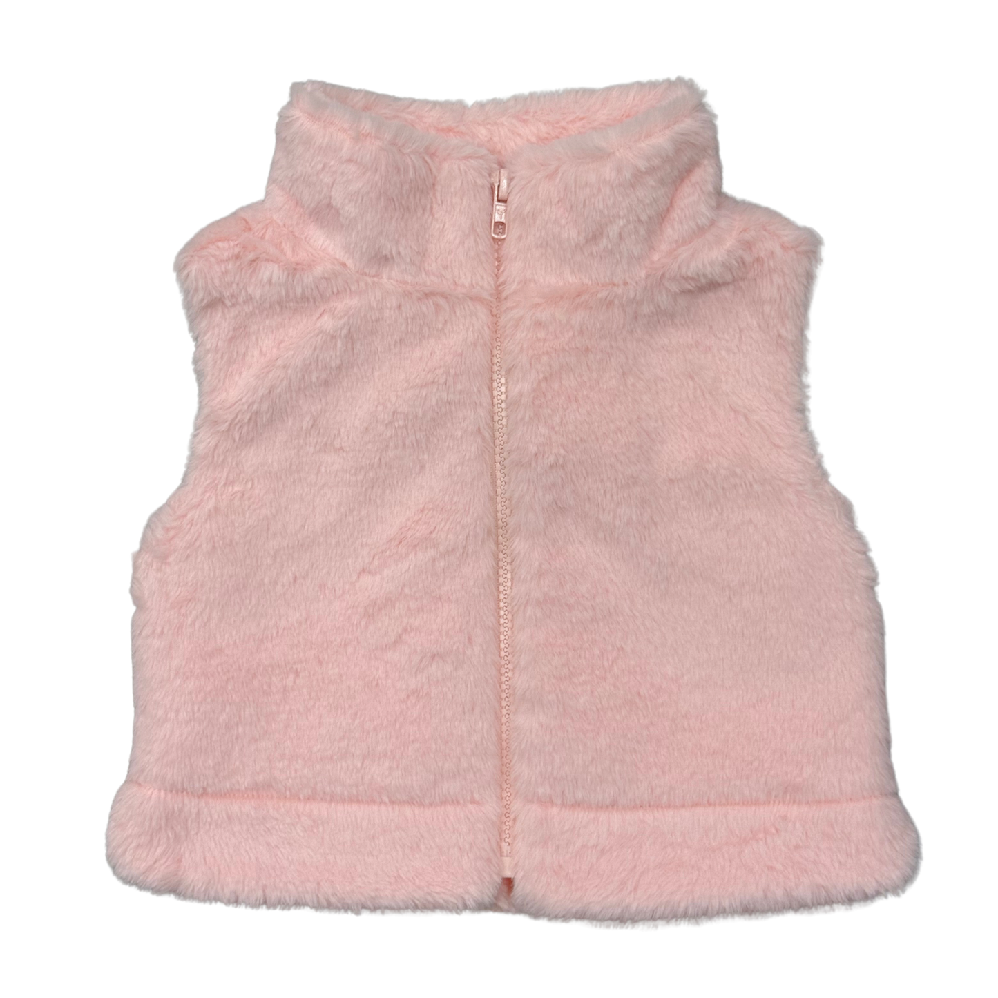 Girls Fur Vest in Light Pink