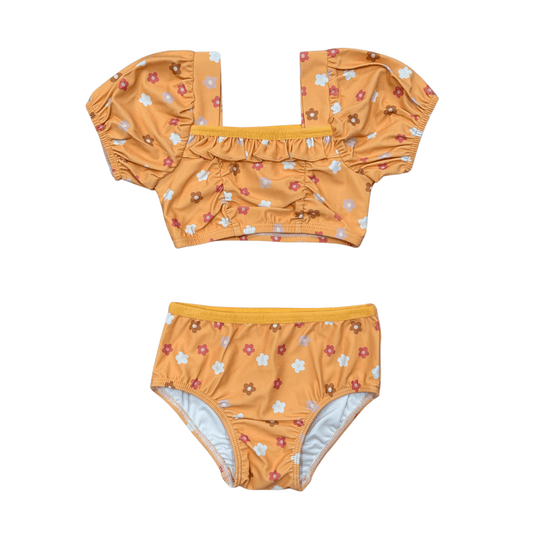 Girl's Puff Sleeve Swimsuit