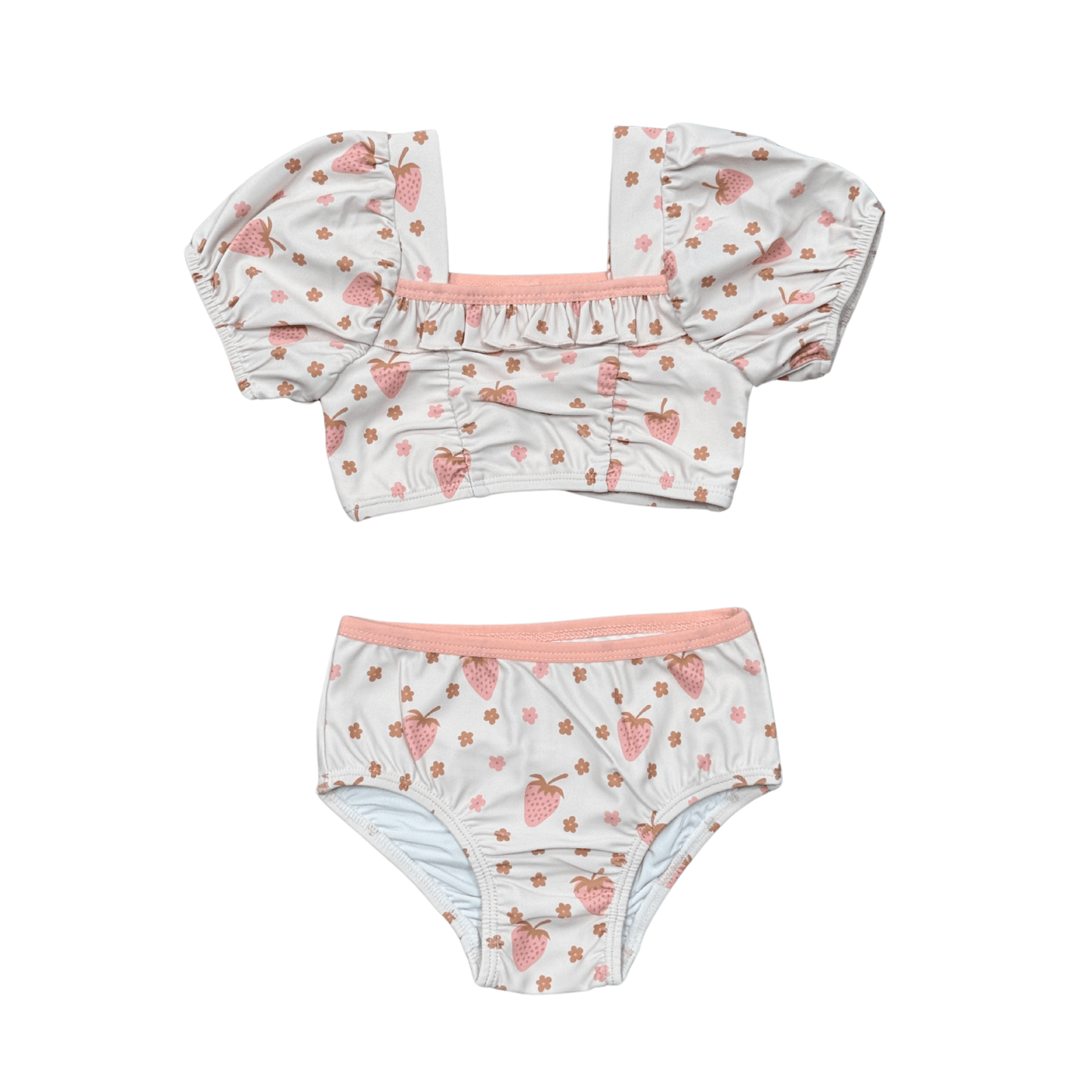 Girl's Puff Sleeve Swimsuit