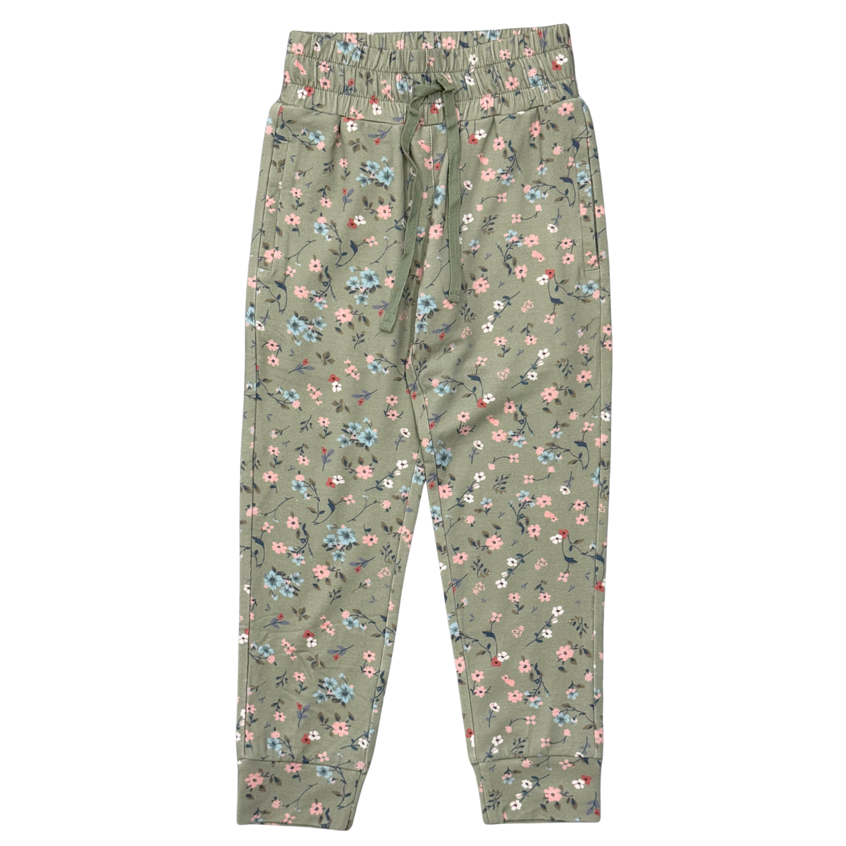 Girls Terry Jogger in Dasha Ditsy in Evergreen