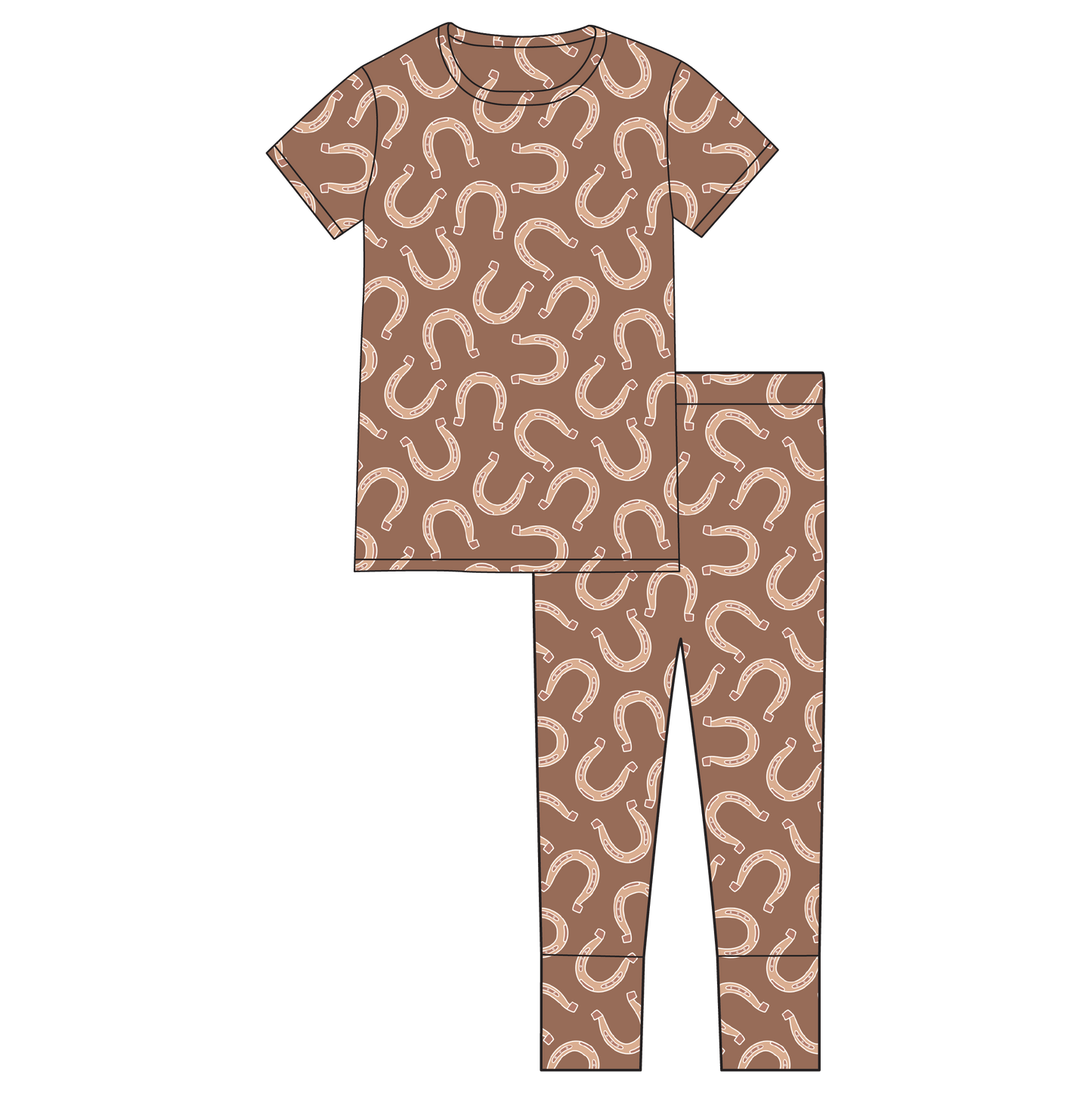 Kaysen Horseshoes Bamboo 2-Piece Short Sleeve Set (Pre-Order)