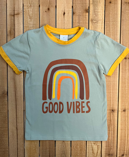 Good Vibes Ringer Tee