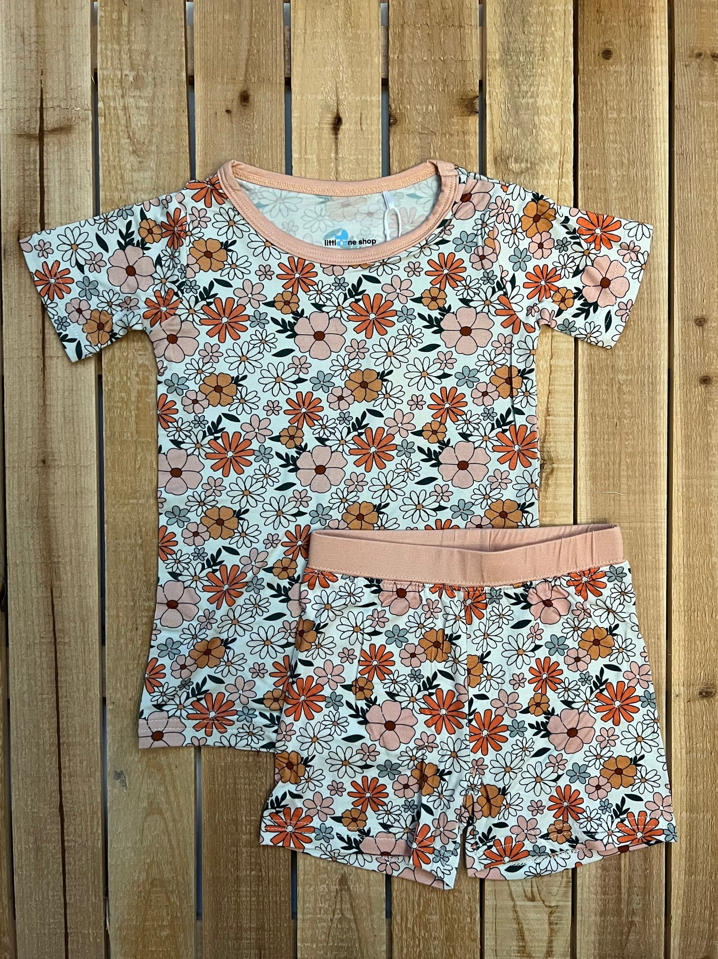 Boho Floral Bamboo Shorts Set