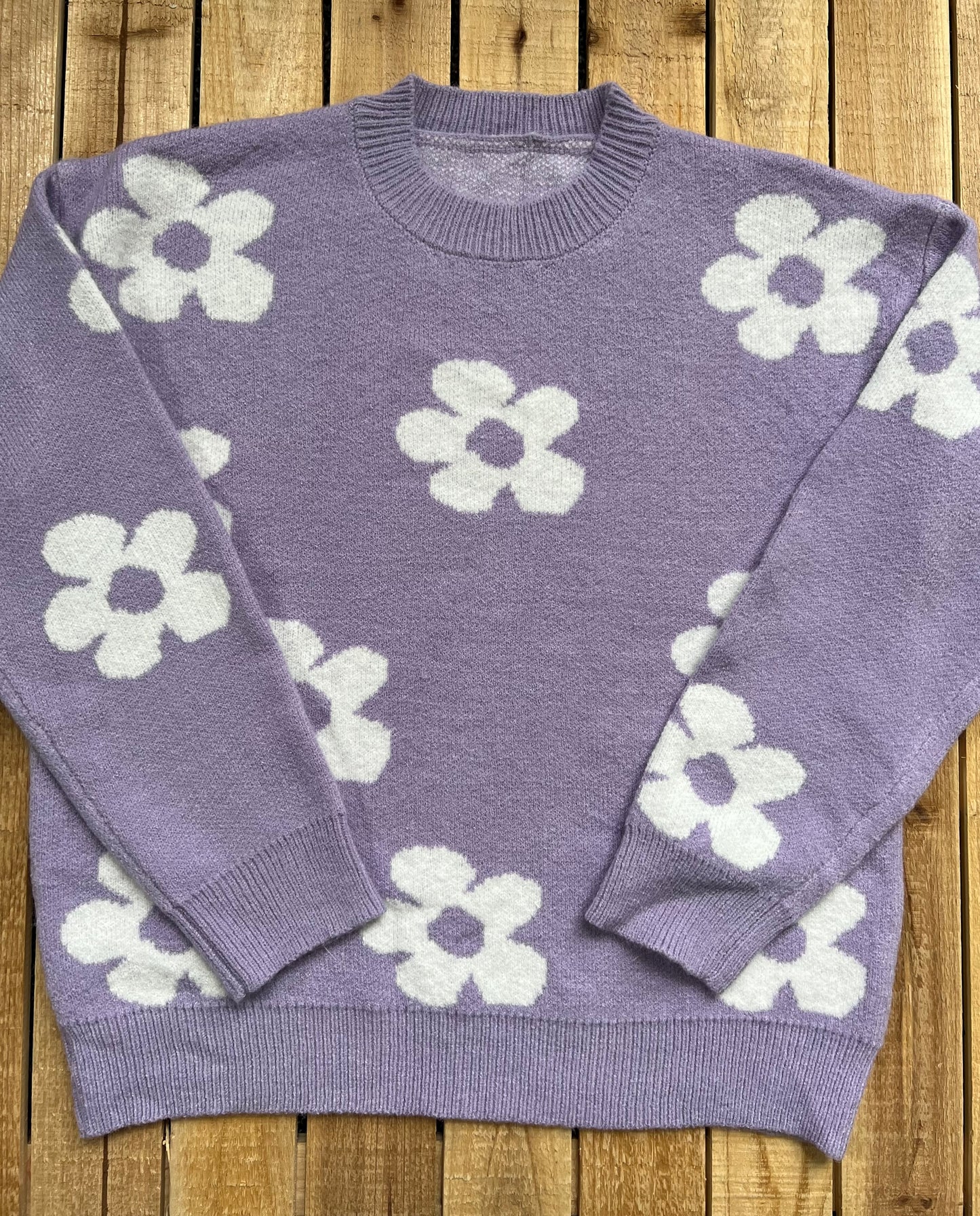 Lavender Daisy Sweater