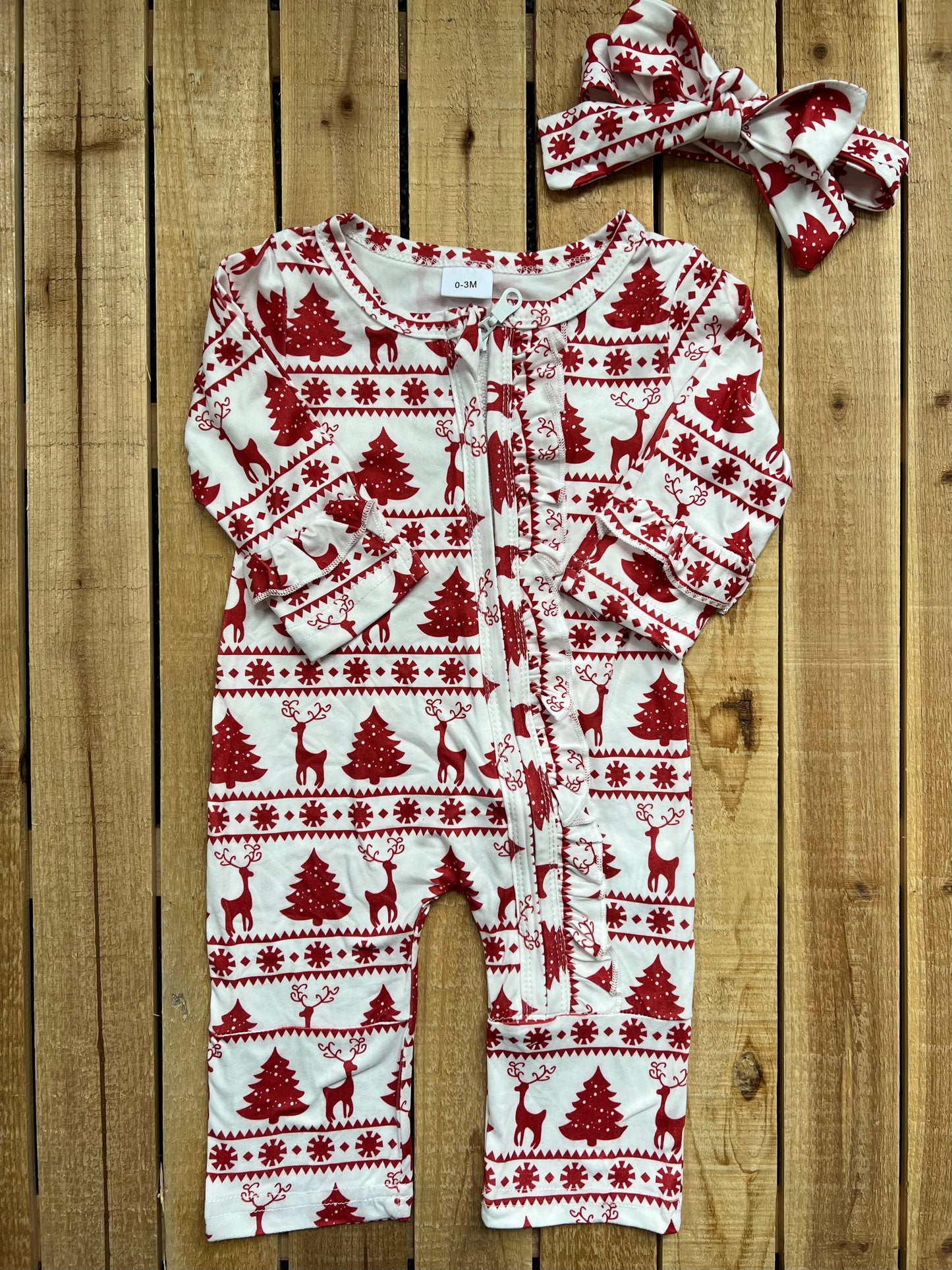 Christmas Ruffle Romper