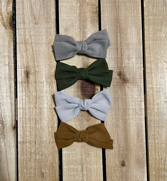 Set of Suede Bows