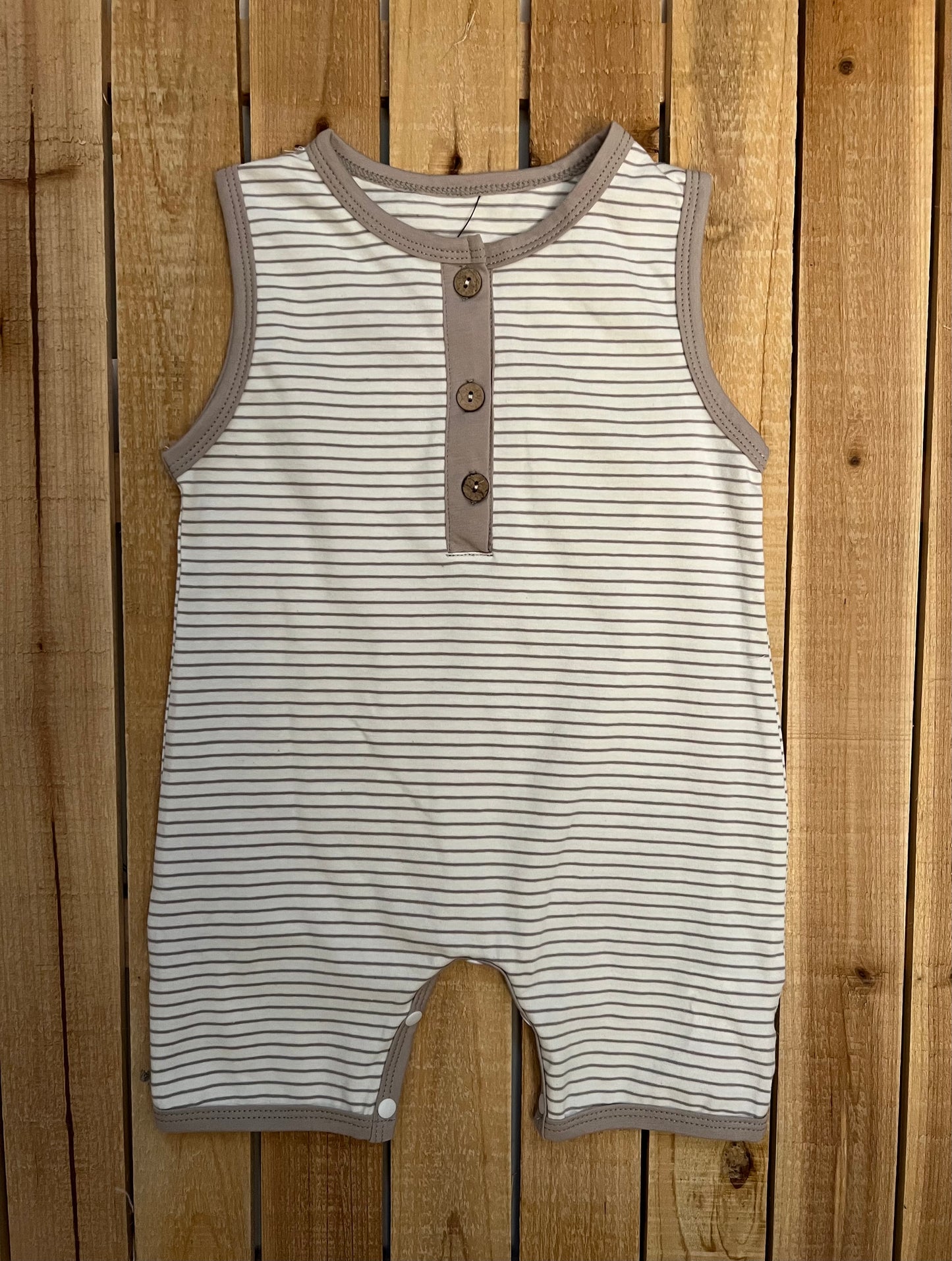 Striped Sleeveless Romper