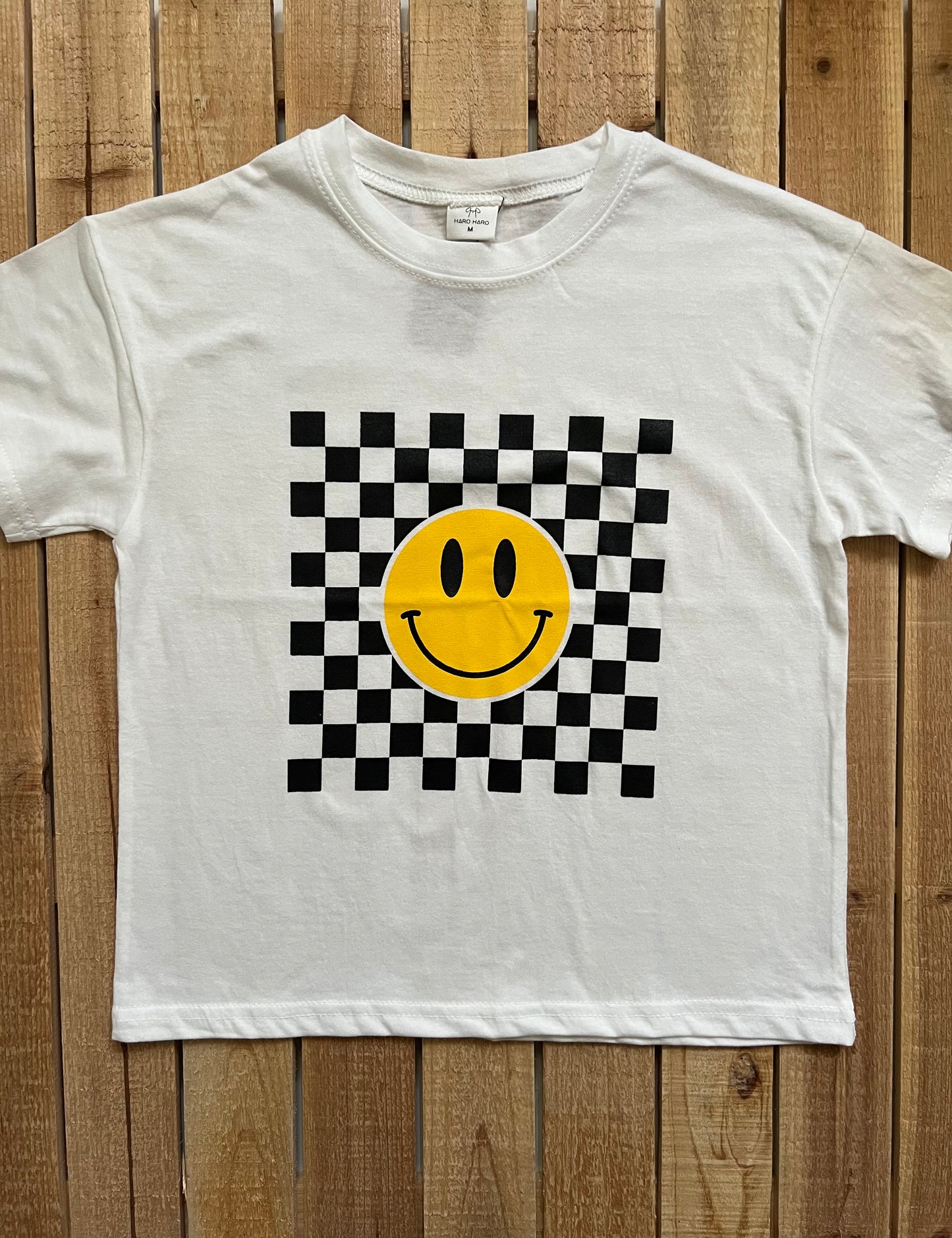 Checkered Smiley Tee