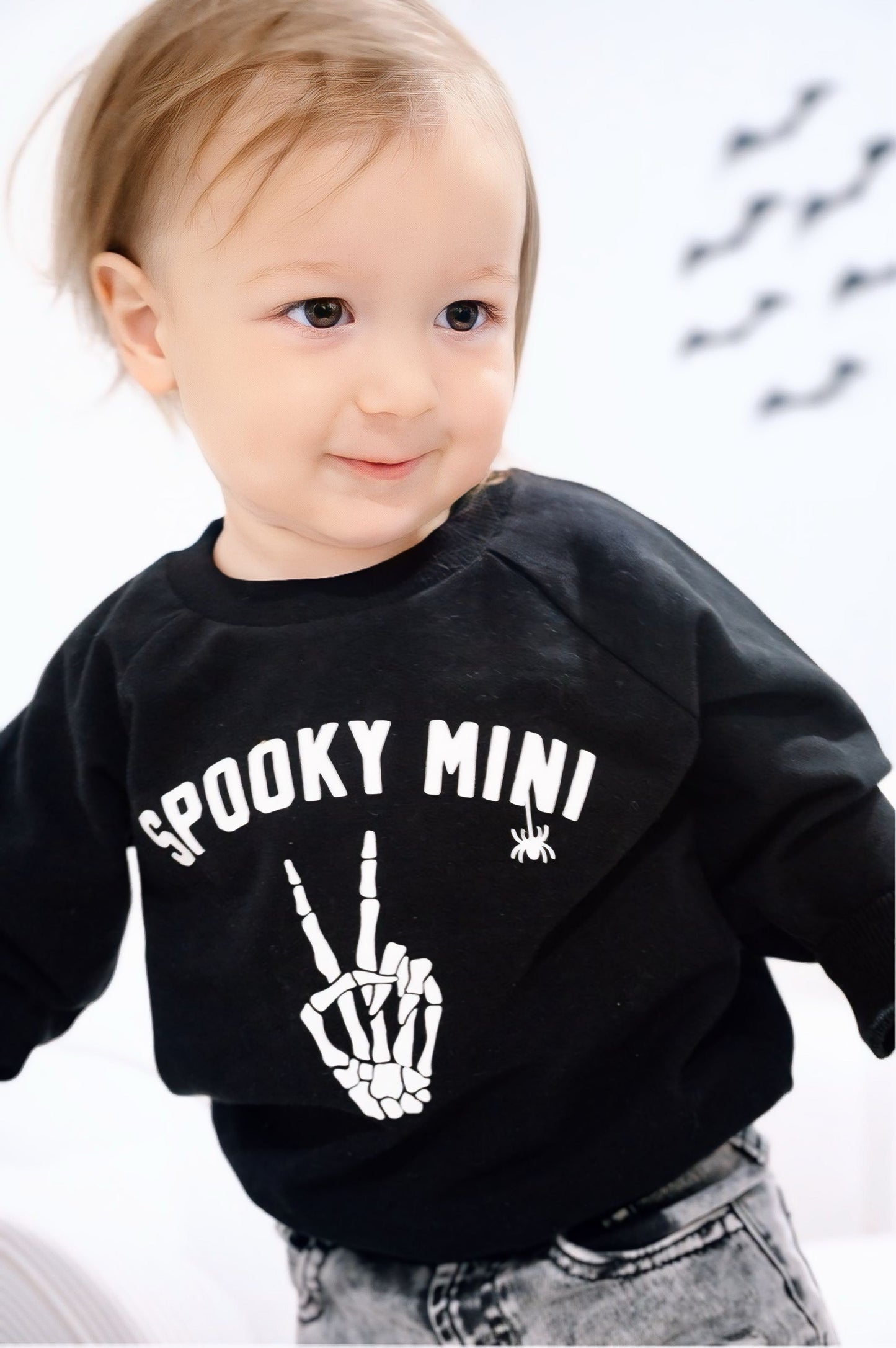 Organic Cotton Spooky Mini Crewneck Sweatshirt