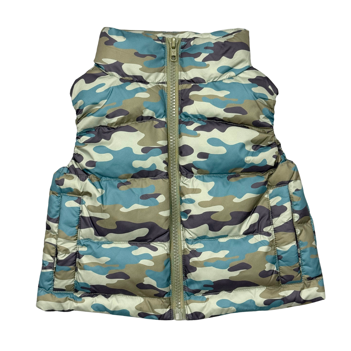 Boys Puffer Vest in Camouflage