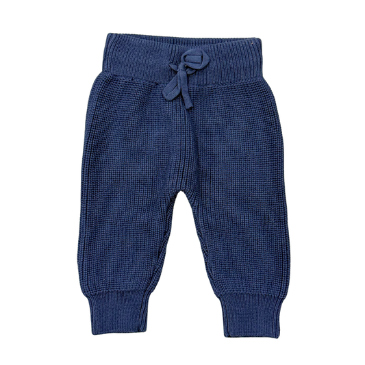 Baby Boy Knit Pants in Navy