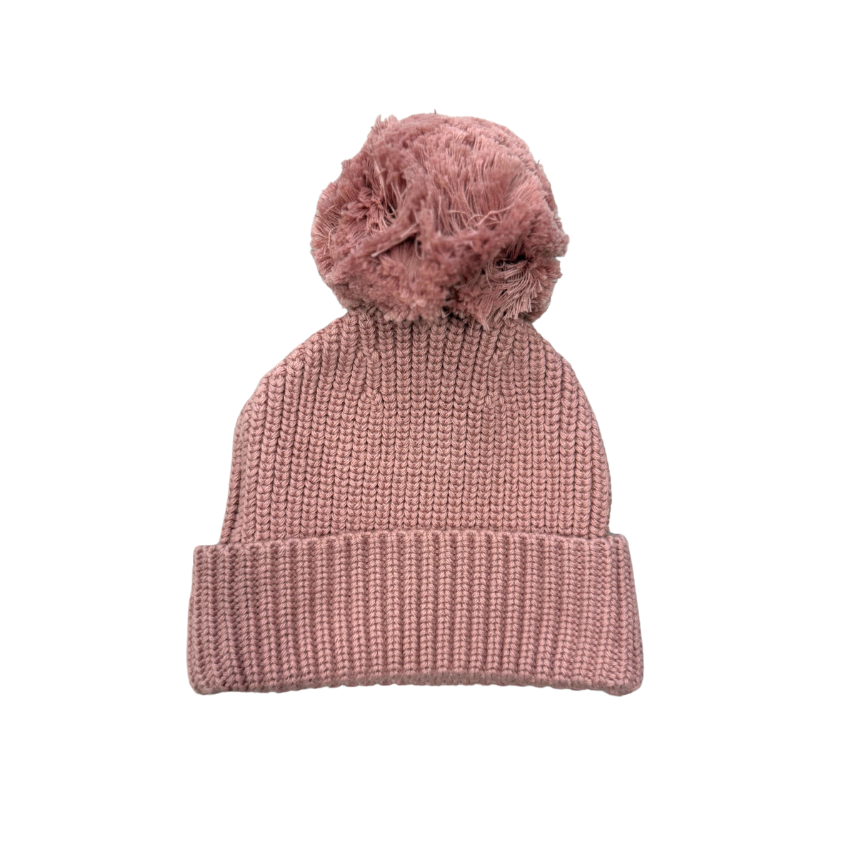 Knit Pom Hat in Rose