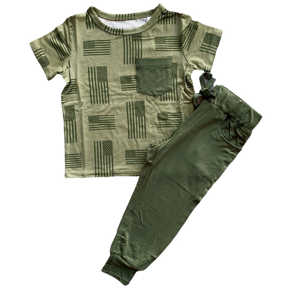 Laree + Co. Kolton Bamboo Pocket Tee + Jogger Set