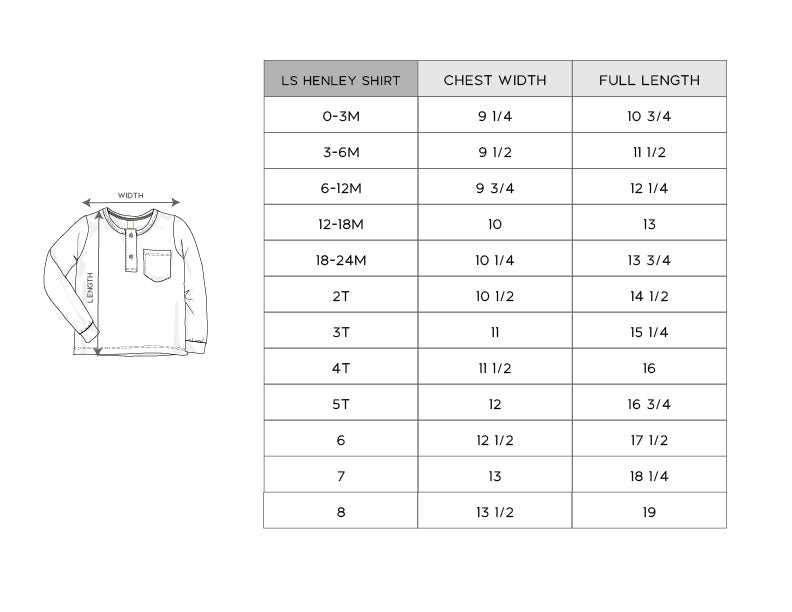 Boy's Long Sleeve Henley Shirt