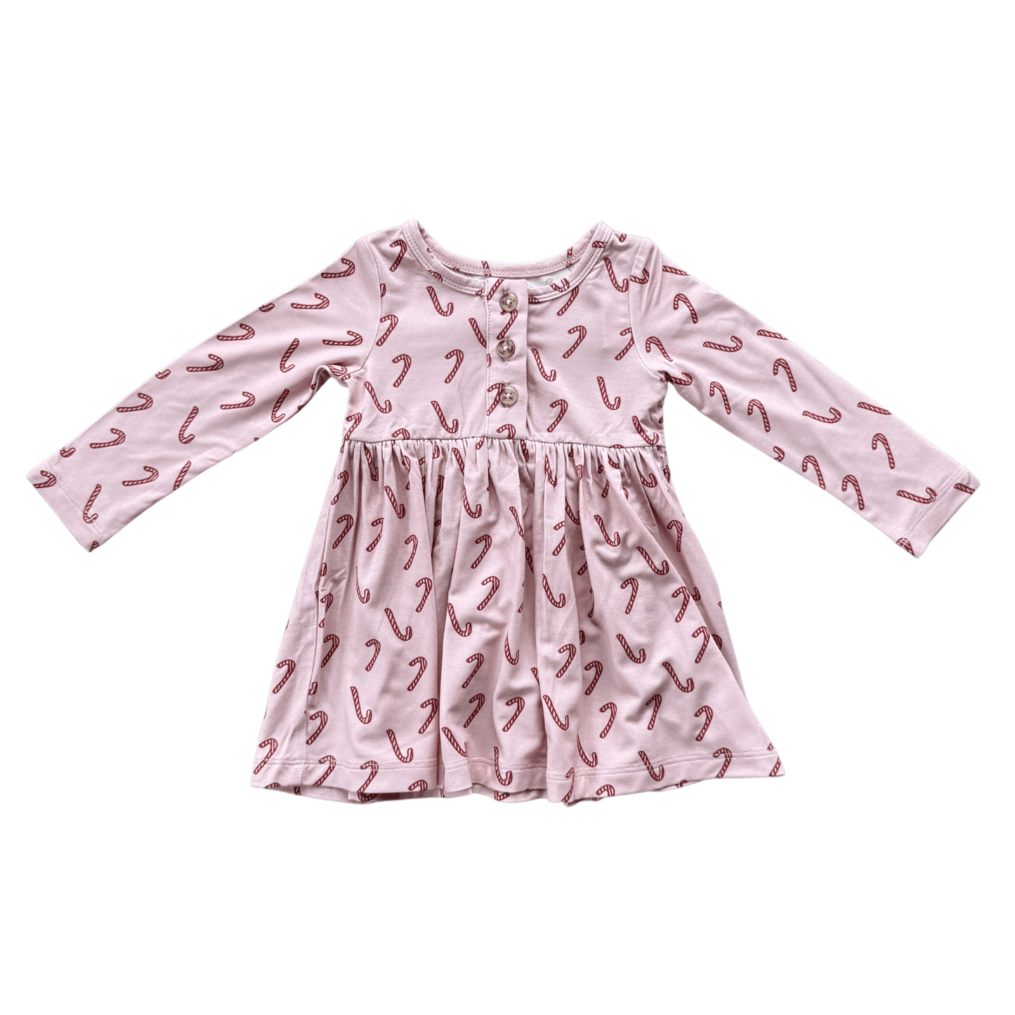 Girl's Long Sleeve Henley Dress