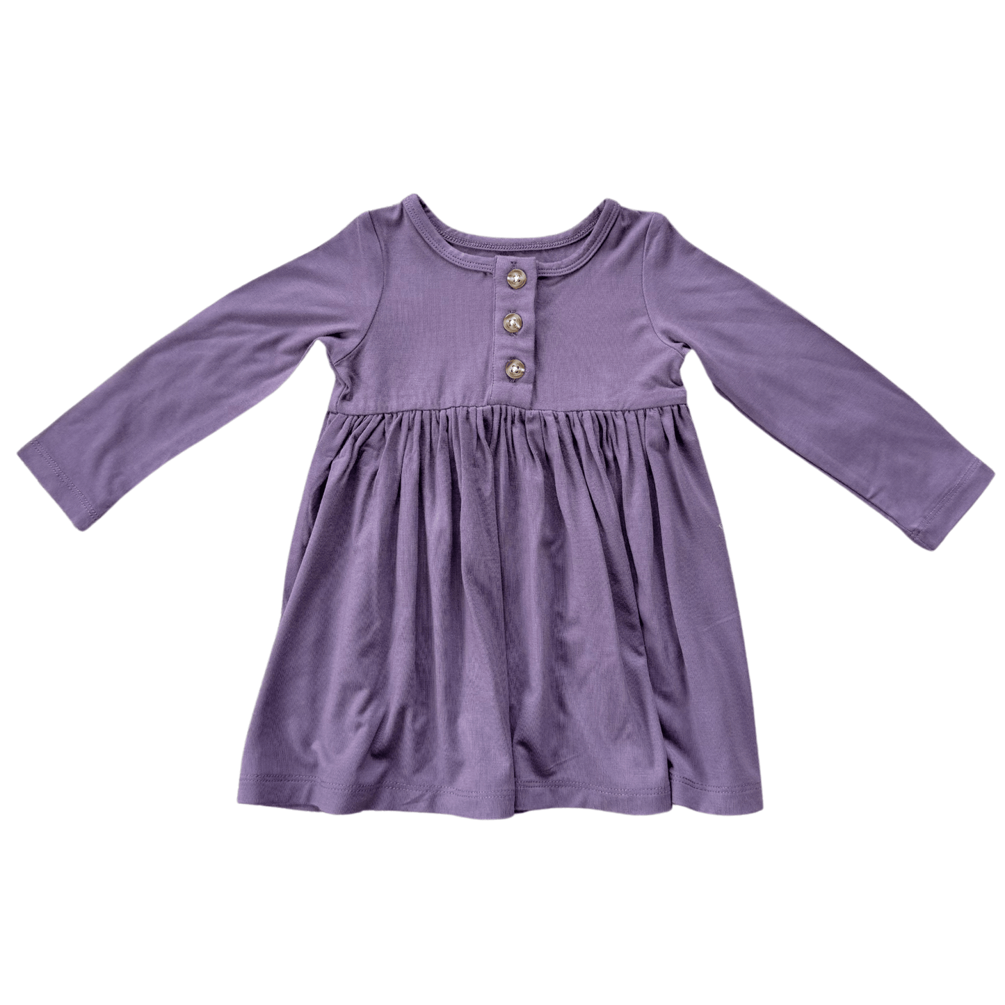 Girl's Long Sleeve Henley Dress