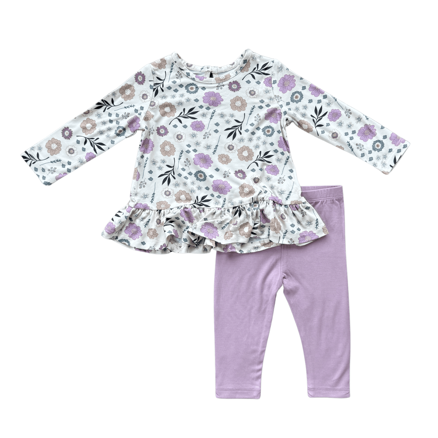 Girl's Long Sleeve Peplum Set