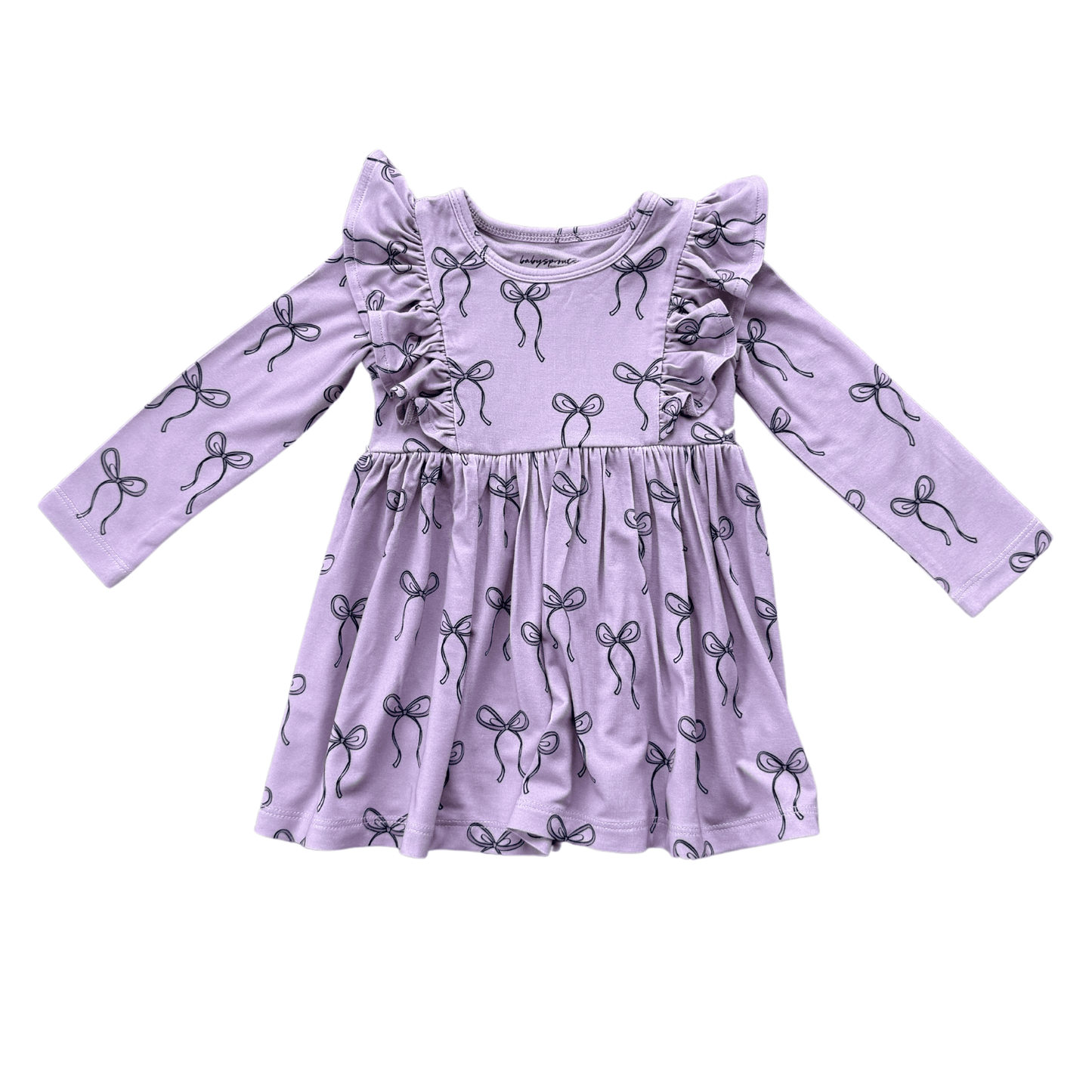 Girl's Long Sleeve Ruffle Dress