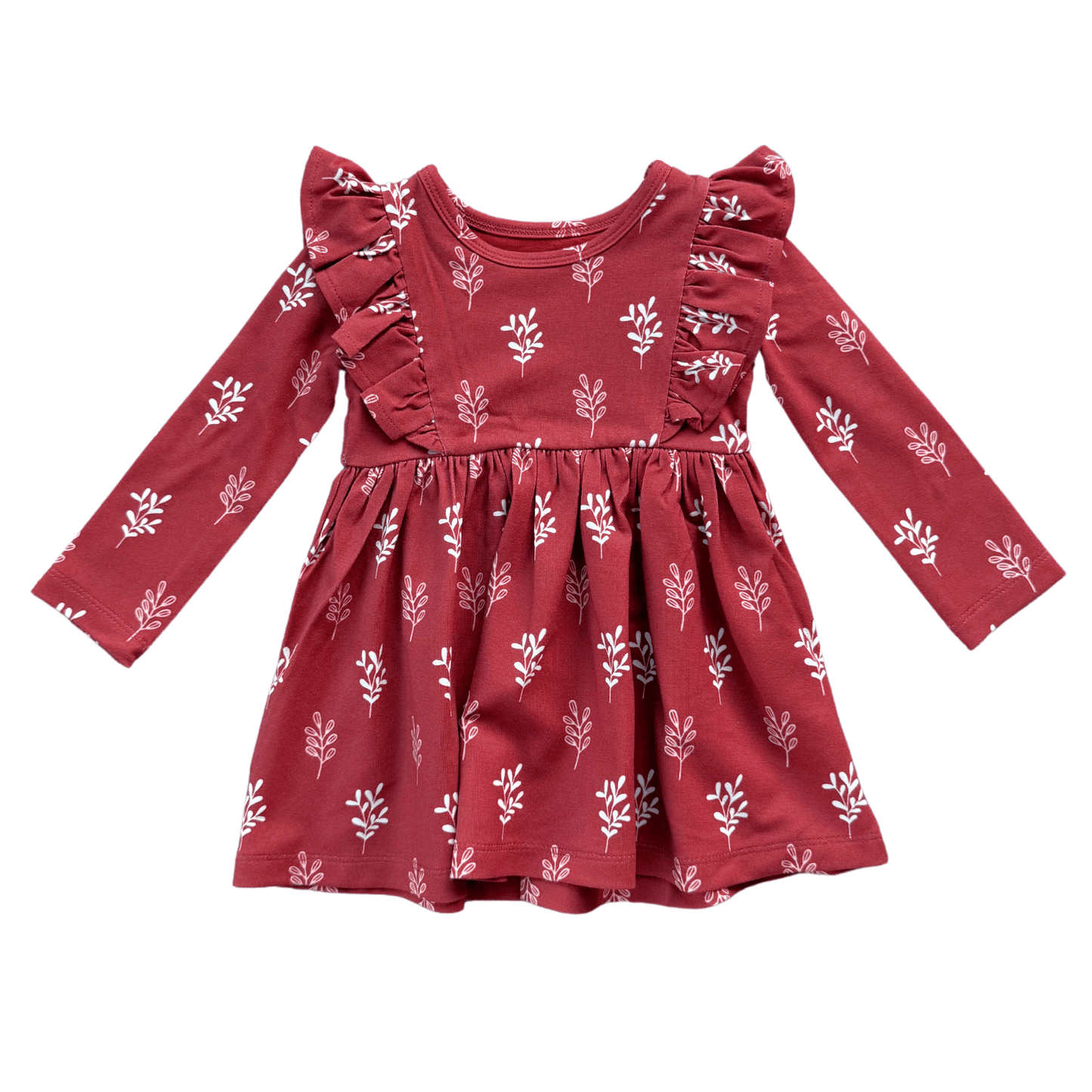 Girl's Long Sleeve Ruffle Dress