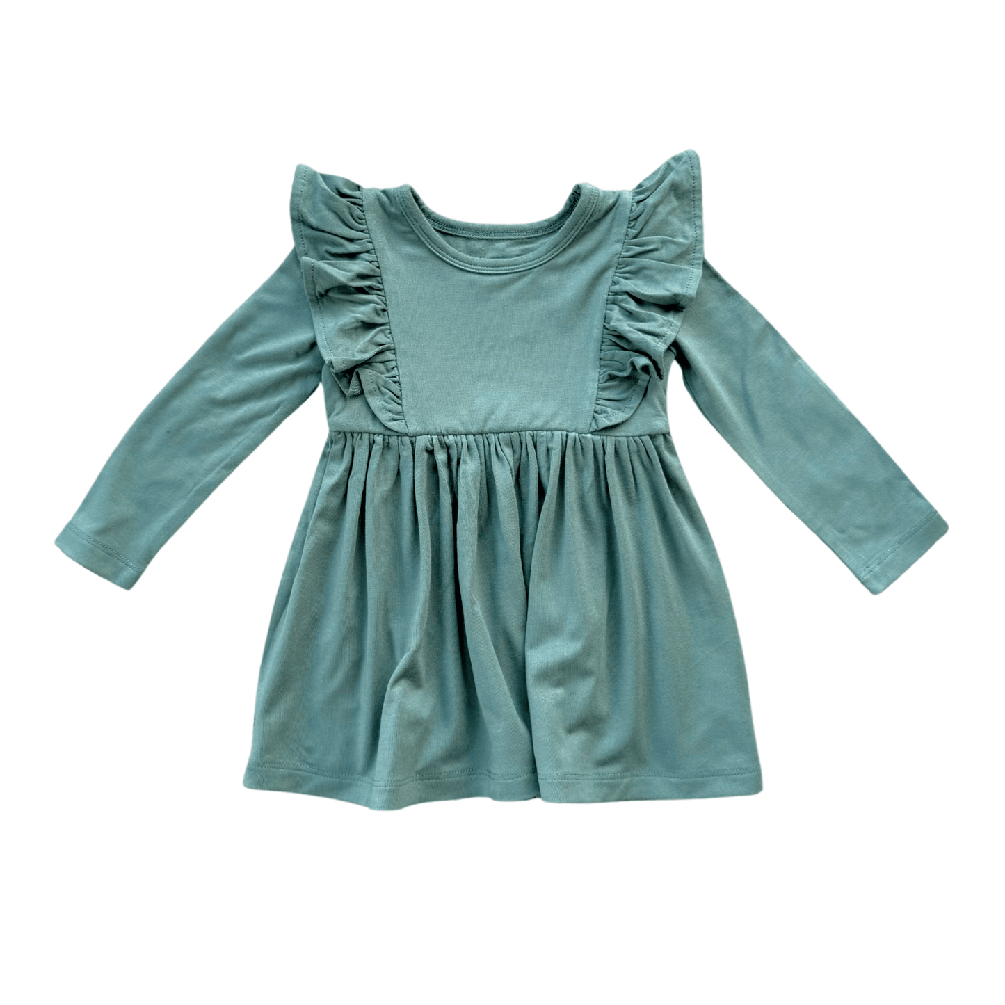 Girl's Long Sleeve Ruffle Dress