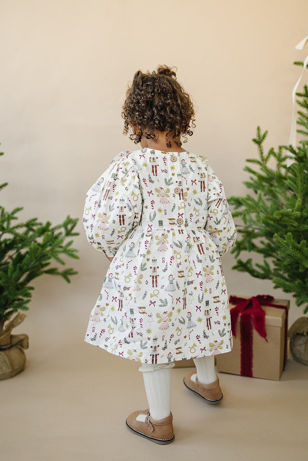 Mebie Baby Nutcracker Long Sleeve Ruffle Dress