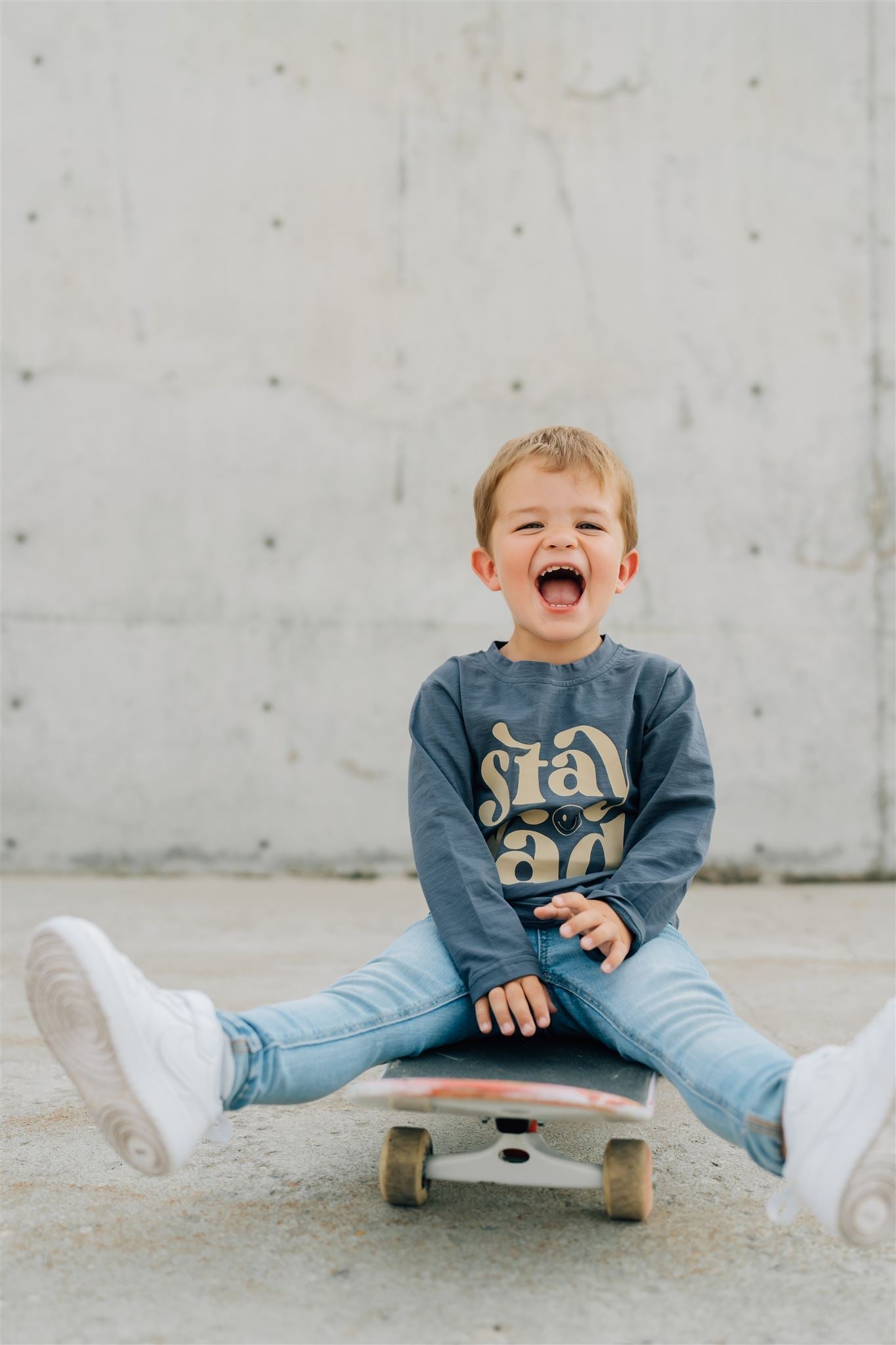 Mebie Baby Stay Rad Long Sleeve Cotton Tee