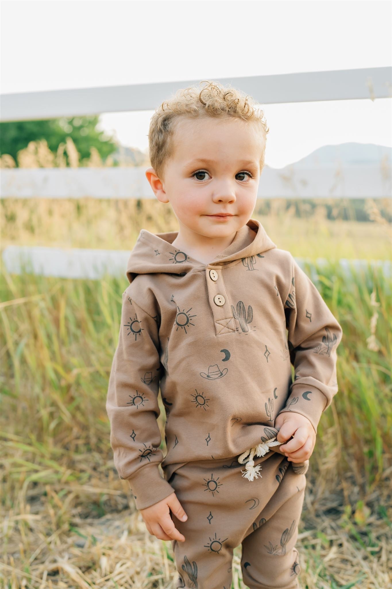 Mebie Baby Western Hooded Set